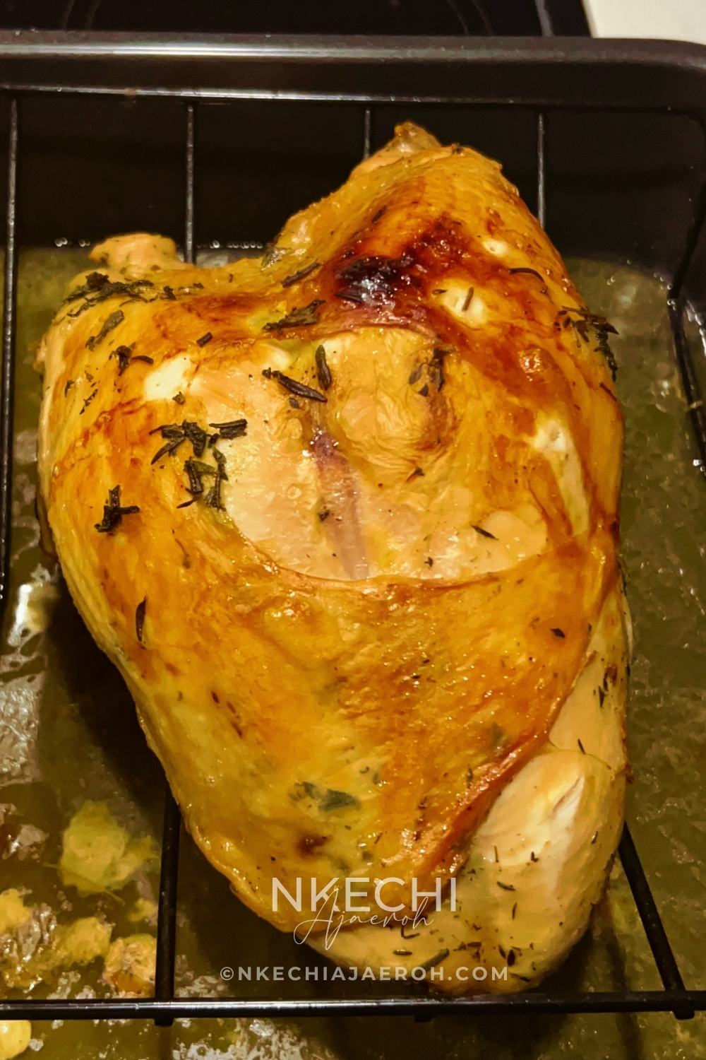 How to roast turkey breast in the oven. Preheat your oven to 325°F (163 °C), and place seasoned turkey breast on the rack inside the turkey roasting pan, then cover with foil. Cook your turkey breast for (2hrs 45 mins to 3hrs) until fully cooked and the internal temperature reaches 165°F (74 °C). Remove the foil covering 30 minutes before finishing cooking, which allows the meat to tan and brown a bit.
