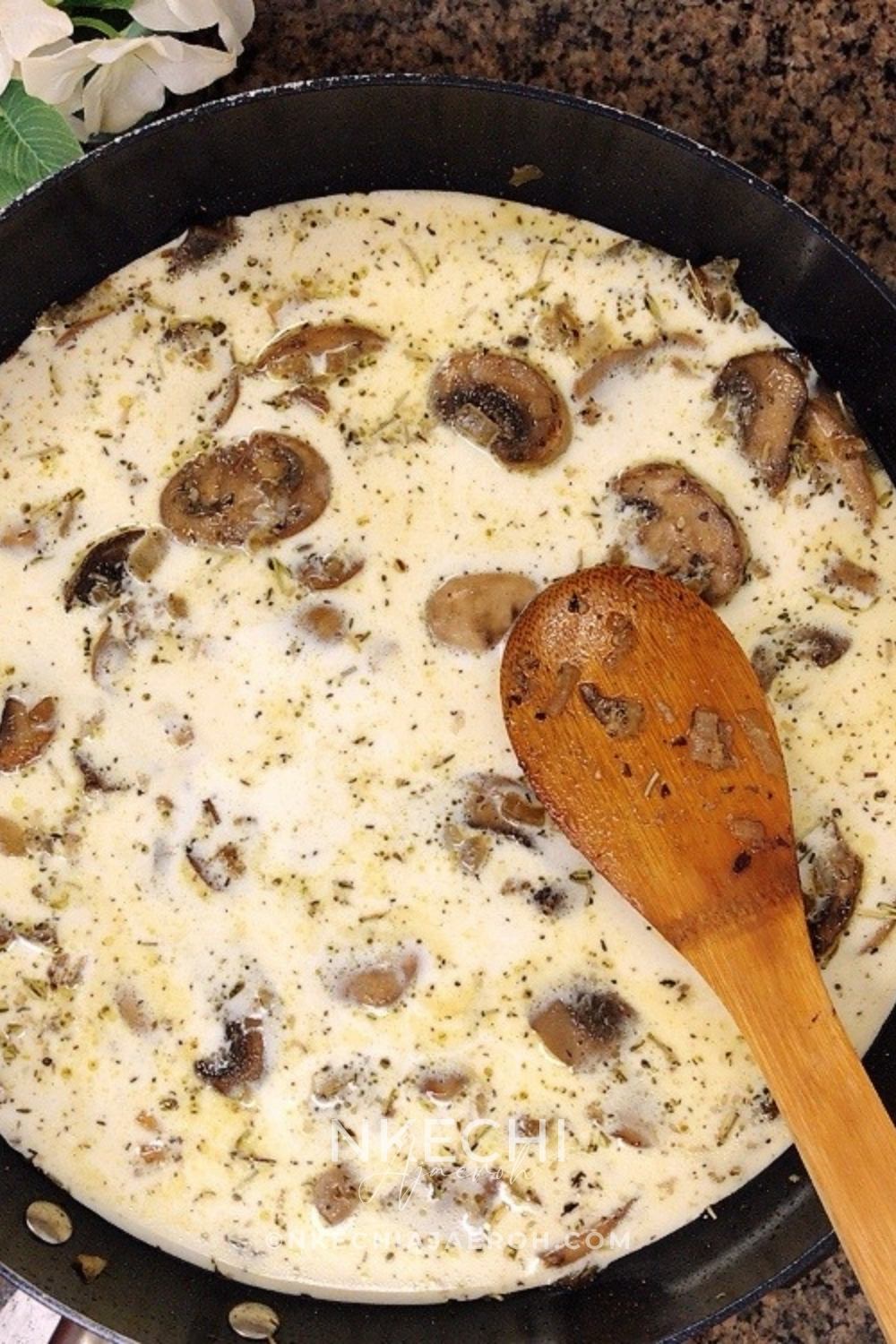 Can we take a moment to rave about this flavorful, finger-licking, good, and satisfyingly delicious creamy mushroom chicken breast recipe? This chicken dinner recipe is a win-win situation. Packed with nutritious ingredients and smothered in creamy, garlicky sauce. This is one restaurant-quality food you and your family will enjoy. It is a versatile recipe that is perfect for Sunday dinner, holidays, and still easy for weeknight meals. Need to break free from the same old dinner rotation items? Turn your chicken dinner into a culinary masterpiece with my creamy garlic mushroom chicken breast recipe. Easy enough for any night of the week, yet delicious enough for Sunday dinners and entertaining your guests.