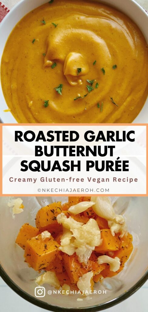 Looking for an unconventional side dish that will bring color and excitement to the dinner table, you’ve got it. Roasted garlic butternut squash is here. It is pretty, tasty, and incredibly easy to make. This puréed autumn squash is packed with flavors and nutritious. Whether you're looking for new dinner or holiday side ideas, puréed roasted butternut squash is a game-changer! This is literally fire!