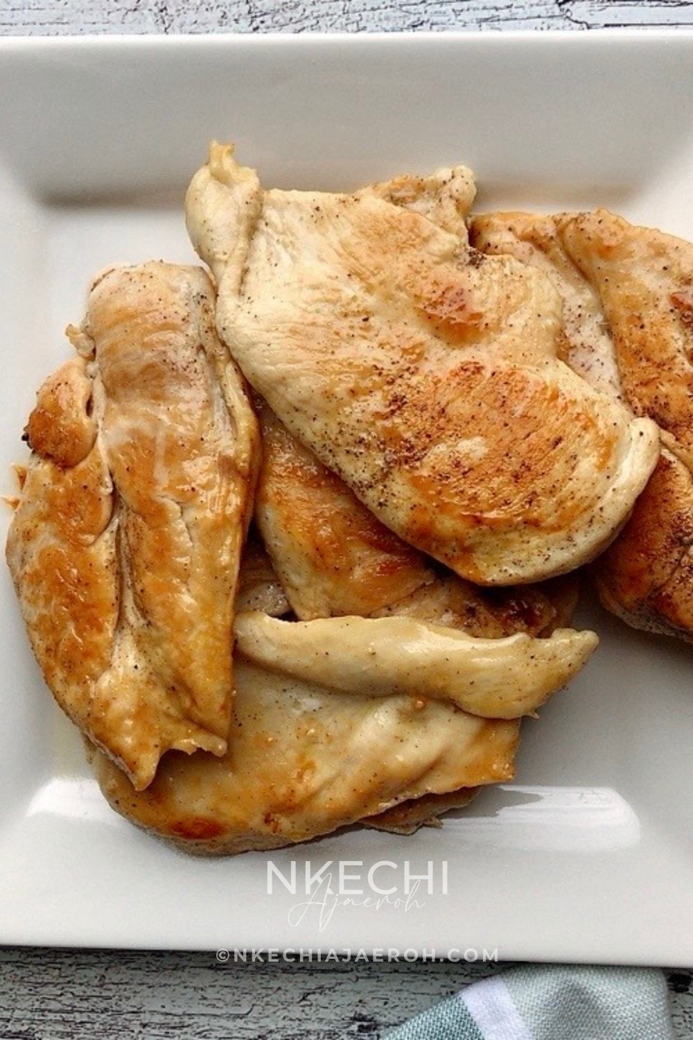 Place your pan on the stove and set your heat to medium-high. Add one tablespoon of olive oil to the pan, then pan-fry your chicken for 3 minutes on each side. Repeat until all the chicken is browned, then remove from pan and set aside.