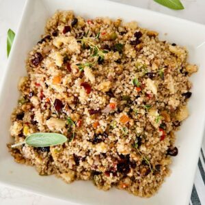 Harvest Quinoa Pilaf with Cranberries, Apples, and Walnuts (V&GF)