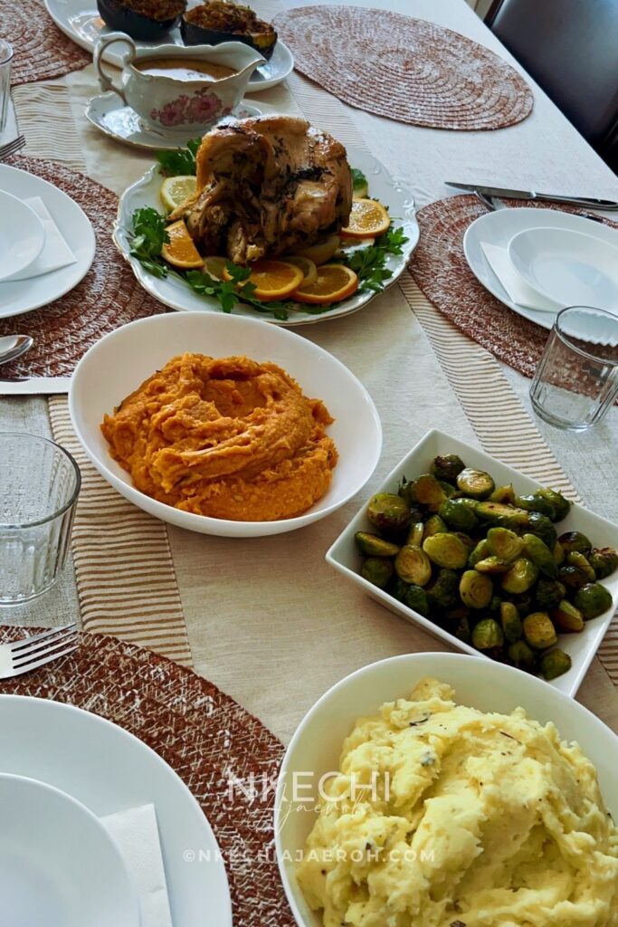 Whether you’re hosting your first holiday meal or planning a smaller Thanksgiving gathering, this guide has something for you. It also fits perfectly if you’re looking for healthy fall recipes that still feel festive and satisfying. Inside, you’ll find seven wholesome dishes: a juicy herb-roasted turkey breast, cozy mashed potatoes, nourishing quinoa-stuffed acorn squash, vibrant sides, and naturally sweet fall desserts. Each recipe is packed with flavor, beautifully balanced, and designed to help you celebrate with intention, nourishment, and gratitude.