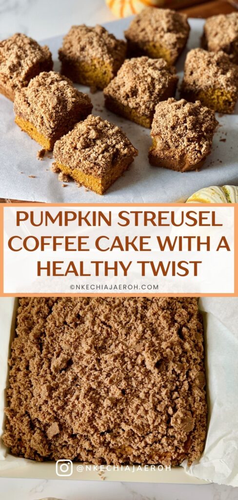 When the weather cools and pumpkin season rolls in, there’s nothing more comforting than a warm slice of coffee cake with crumbly streusel topping. But this isn’t your typical sugar-loaded dessert. This Pumpkin Streusel Coffee Cake with a Healthy Twist is made with nourishing ingredients, wholesome fall flavors, and just the right amount of cozy sweetness we all crave. This recipe brings together the best of both worlds. You get the rich, tender crumb of a classic coffee cake plus the wholesome boost of pumpkin purée and warm fall spices. The result? A perfectly spiced, moist, and lightly sweetened treat. It pairs beautifully with your morning coffee, latte, afternoon tea, or even a late-night snack.