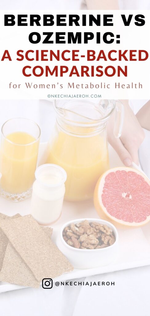 Berberine is a natural plant compound extracted from herbs like barberry and goldenseal, traditionally used to support metabolic health. It works by activating AMPK, an enzyme that helps regulate blood sugar, insulin sensitivity, and fat metabolism. Berberine is often called “nature’s Ozempic,” but does it really work the same way? This article breaks down the science behind berberine vs Ozempic, focusing on women’s metabolic health and long-term results. Berberine vs Ozempic explained. A science-backed look at blood sugar control, weight loss, side effects, and women’s metabolic health.