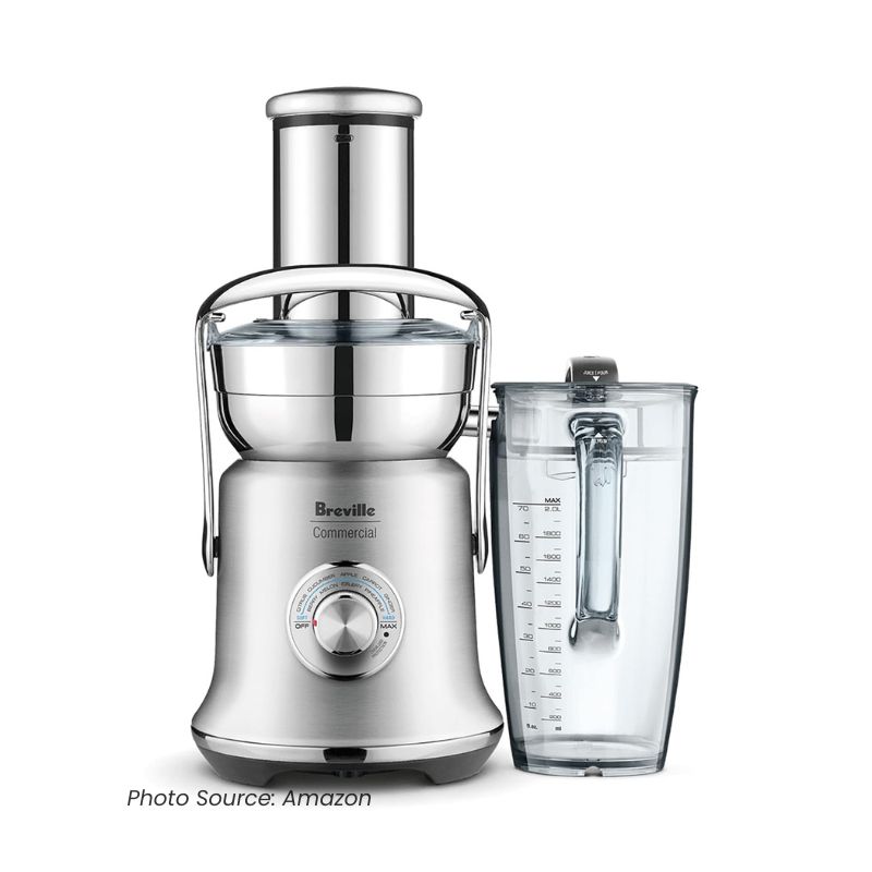 Best Juicer for Speed & Busy Mornings – Breville Juice Fountain Cold XL
Not everyone wants slow juicing — and that’s okay. If you value speed and convenience over slow extraction, the Breville Juice Fountain Cold XL is the best centrifugal juicer to include in a 2026 lineup.
This juicer is designed for quick, no-fuss juicing, especially on busy mornings when you just want fresh juice now.