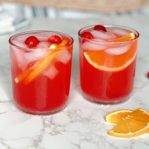 Cranberry Citrus Sparkler with Homemade Cranberry Syrup