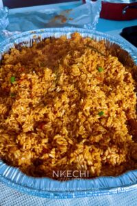 This Nigerian baked coconut jollof rice is rich, aromatic, and oven-baked for deep flavor and easy meal prep. Made with parboiled rice, coconut milk, Nigerian tomato stew, homemade chicken broth, herbs, and spices, this recipe is perfect for holidays, Sunday dinners, and freezer-friendly meals. If you love jollof rice and want a hands-off, foolproof method, this baked version is a must-try. If you’ve never had it before, consider this your introduction to one of Africa’s finest exports — the incomparable Nigerian baked coconut jollof rice. I hope you’ll make it and enjoy it as we do, week to week and occasion to occasion.