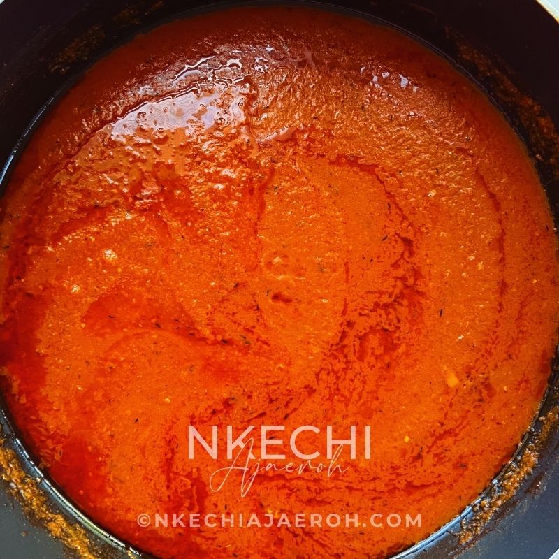 Nigerian red tomato stew is a savory sauce made with fresh tomatoes, onions, bell peppers, herbs, and spices. Nigerian stew, also known as African, is a famous dish with its distinct red color. You can serve Nigerian tomato stew with white rice or beans. This homemade Naija sauce is a savory, spicy, flavorful, tasty red sauce you can put on anything, especially white rice! You can also add some to egusi soup or okra soup! #Nigerianstew #AfricanstewIf you’ve never had it before, consider this your introduction to one of Africa’s finest exports — the incomparable Nigerian baked coconut jollof rice. I hope you’ll make it and enjoy it as we do, week to week and occasion to occasion.