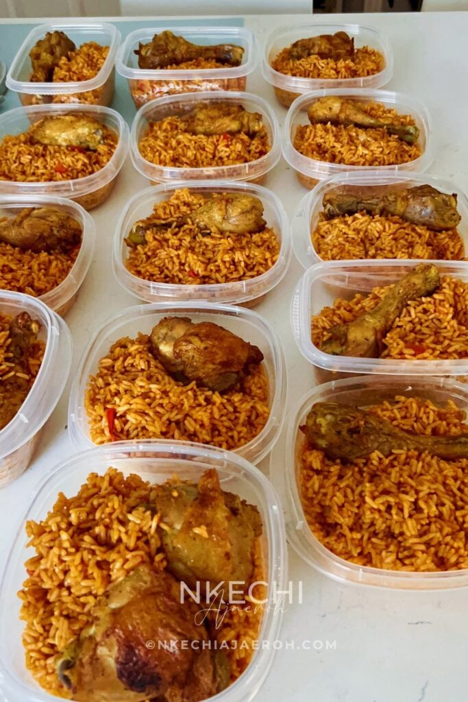 This Nigerian baked coconut jollof rice is rich, aromatic, and oven-baked for deep flavor and easy meal prep. Made with parboiled rice, coconut milk, Nigerian tomato stew, homemade chicken broth, herbs, and spices, this recipe is perfect for holidays, Sunday dinners, and freezer-friendly meals. If you love jollof rice and want a hands-off, foolproof method, this baked version is a must-try. 
If you’ve never had it before, consider this your introduction to one of Africa’s finest exports — the incomparable Nigerian baked coconut jollof rice. I hope you’ll make it and enjoy it as we do, week to week and occasion to occasion.