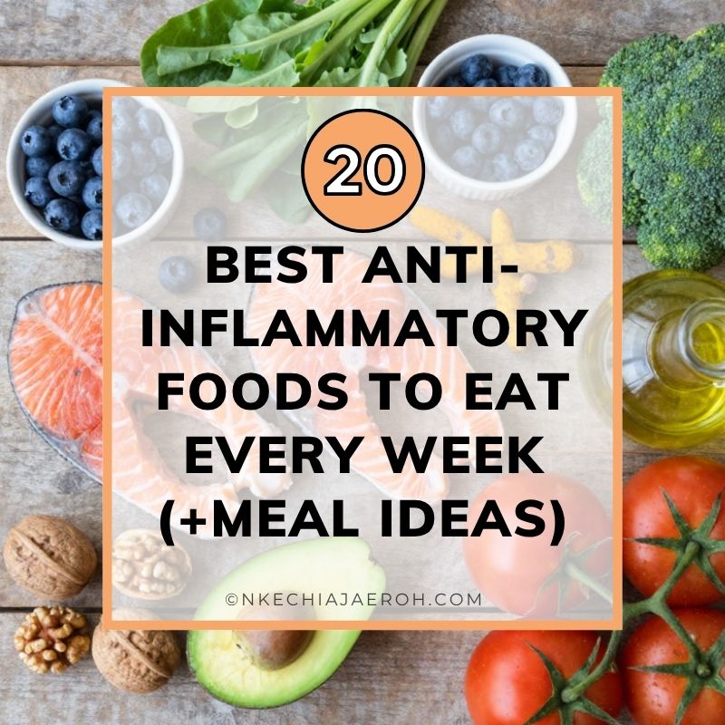 Discover 20 of the best anti-inflammatory foods to eat every week, their health benefits, easy meal ideas, and simple ways to nourish your body naturally. What Is Inflammation? Inflammation is your body's natural defense system. When you get a cut, catch a cold, or recover from an injury, your immune system responds by creating inflammation to help your body heal. This type of inflammation is calledย acute inflammation, and it's a normal, healthy process. Chronic inflammation is different. It occurs when the body's inflammatory response continues for weeks, months, or even years. Research suggests that chronic inflammation may be associated with conditions such as heart disease, type 2 diabetes, arthritis, obesity, and other chronic illnesses.