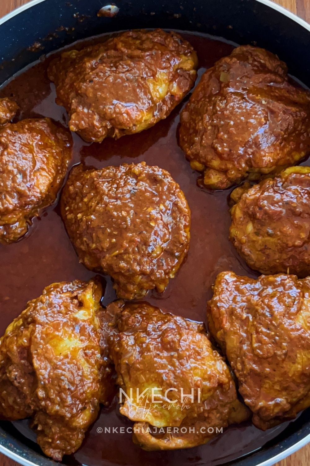 Looking for a bold and flavorful chicken dinner? This authentic African peri peri chicken is first seasoned and browned, then gently simmered in homemade peri peri sauce until juicy and tender. Every bite is smoky, spicy, and packed with rich African flavors. It is an easy stovetop recipe you'll make again and again. Experience the bold flavors of Africa with this authentic peri peri chicken recipe. Juicy chicken thighs are seasoned, browned, and gently simmered in a rich homemade peri peri sauce for a comforting meal you'll want to make again and again.