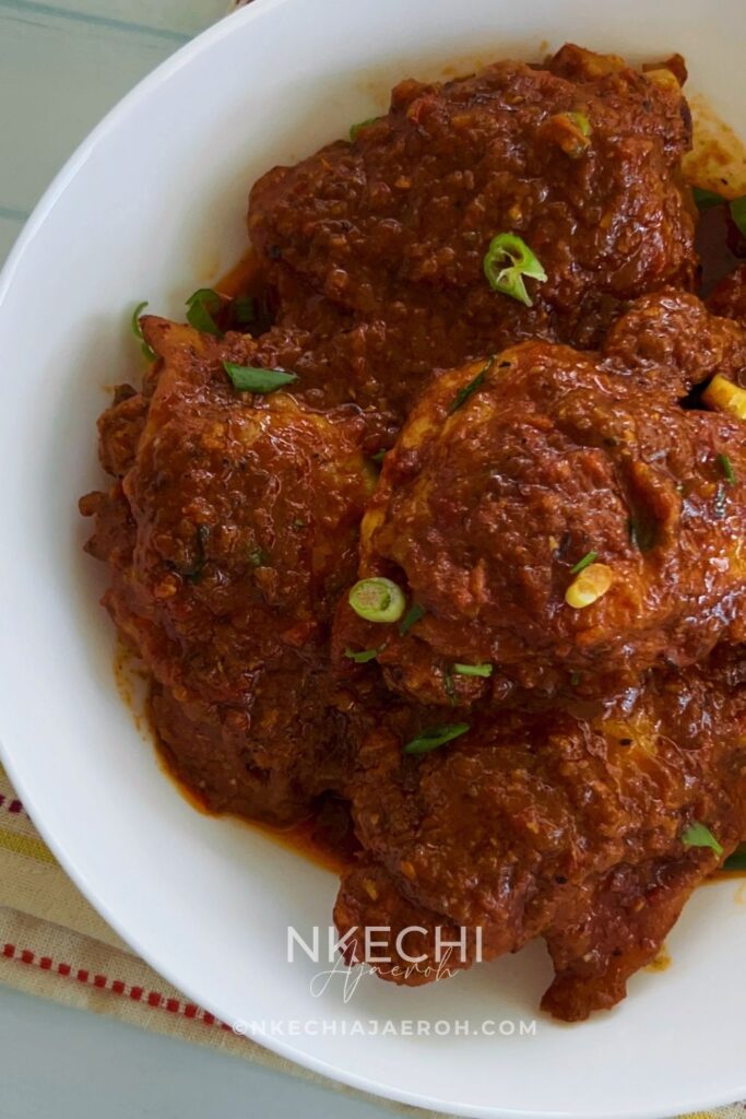 Looking for a bold and flavorful chicken dinner? This authentic African peri peri chicken is first seasoned and browned, then gently simmered in homemade peri peri sauce until juicy and tender. Every bite is smoky, spicy, and packed with rich African flavors. It is an easy stovetop recipe you'll make again and again. Experience the bold flavors of Africa with this authentic peri peri chicken recipe. Juicy chicken thighs are seasoned, browned, and gently simmered in a rich homemade peri peri sauce for a comforting meal you'll want to make again and again.